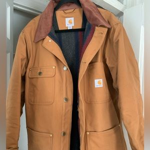 LOOSE FIT FIRM DUCK BLANKET-LINED CHORE COAT - 2 WARMER RATING